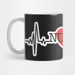 Nurse Heartbeat I Love Nursing Mug